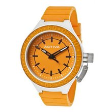 Activa By Invicta Unisex AA300-006 Orange Dial Orange Polyurethane