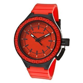 Activa By Invicta Unisex AA300-016 Red Dial Red Polyurethane