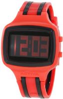 Activa By Invicta Unisex AA400-007 Black Digital Dial Red and Black Polyurethane