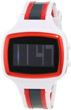 Activa By Invicta Unisex AA400-010 Black Digital Dial White, Charcoal Grey and Red Polyurethane