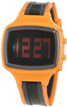 Activa By Invicta Unisex AA400-015 Black Digital Dial Orange, Charcoal Grey and Black Polyurethane