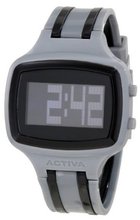 Activa By Invicta Unisex AA400-019 Black Digital Dial Grey and Black Polyurethane