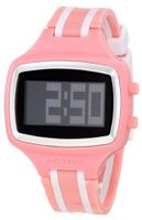 Activa By Invicta Unisex AA401-002 Black Digital Dial Pink and White Polyurethane