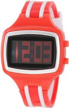 Activa By Invicta Unisex AA401-007 Black Digital Dial Orange and White Polyurethane