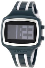 Activa By Invicta Unisex AA401-008 Black Digital Dial Charcoal Grey and White Polyurethane
