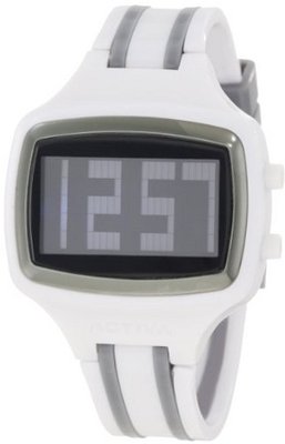 Activa By Invicta Unisex AA401-010 Black Digital Dial White and Charcoal Grey Polyurethane