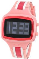 Activa By Invicta Unisex AA401-011 Black Digital Dial Pink, White and Dark Pink Polyurethane