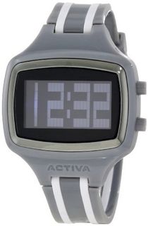 Activa By Invicta Unisex AA401-019 Black Digital Dial Grey and White Polyurethane