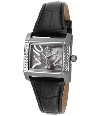 Gray MOP Dial Black Leatherette