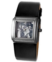 Gray MOP Dial Black Leatherette