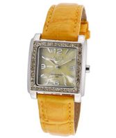 Yellow Pearl Tone Dial Yellow Leatherette