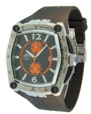 Adee Kaye AK4009-M-BLKORG Miyota Chronograph Quartz Movement