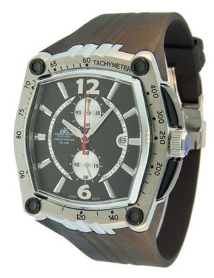 Adee Kaye AK4009-M-BLKSVR Miyota Chronograph Quartz Movement
