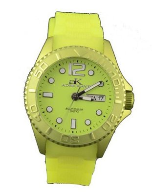 Adee Kaye #AK543-L Lime Green Aluminum Rubber Strap Casual Sports