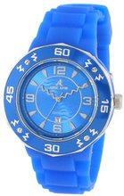 Adee Kaye AK5567-L/BU Electrico Collection Colored Silicon With Aluminum Bezel Japan Date Movement Rose Tone