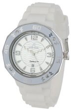 Adee Kaye AK5567-L/WT Electrico Collection Colored Silicon With Aluminum Bezel Japan Date Movement Rose Tone