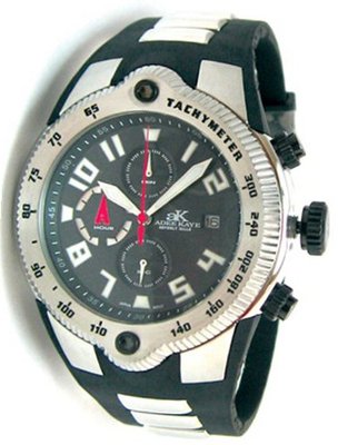 Adee Kaye AK6000-M-BLK Japanese Miyota Quartz Movement