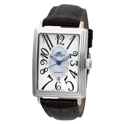 Adee Kaye AK6006-M WHT Figural Automatic Miyota Movement Silver tone