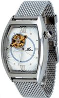 Adee Kaye #AK6473-M Stainless Steel Mesh Band Open Heart Skeleton Automatic