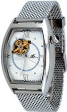 Adee Kaye #AK6473-M Stainless Steel Mesh Band Open Heart Skeleton Automatic