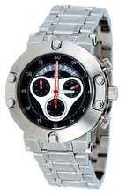 Adee Kaye #AK7130-M Stainless Steel Black Dial 100M Chronograph Sports