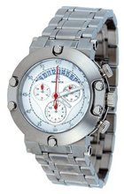 Adee Kaye #AK7130-M Stainless Steel White Dial 100M Chronograph Sports