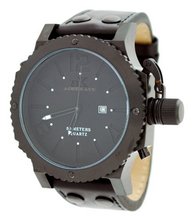 Adee Kaye AK7211-MIPB Black Dial Oversized Quartz