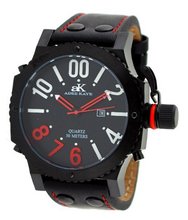 Adee Kaye #AK7211-MIPB174 Black IP Black Dial Oversized Quartz