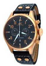Adee Kaye #AK7234-MRG Leather Band Classic Retro Chronograph