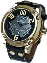 Adee Kaye AK7281-MG Analog Display Japanese Quartz Black