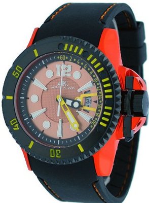 Adee Kaye #AK7779-M Orange Aluminum Brown Dial Casual Sports
