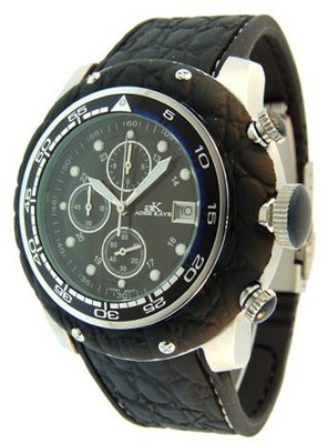Adee Kaye AK8011-M-BLK Japanese Miyota Quartz Chronograph