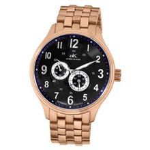 Adee Kaye AK8021-MRG BLKSVRBLU Crose Automatic Rose-Tone Bracelet