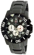 Adee Kaye Black IP Plated Chronograph AK4013-MGM Black