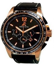 Adee Kaye Rose Tone Case and Leather Band - Model AK7141-MRG BLK