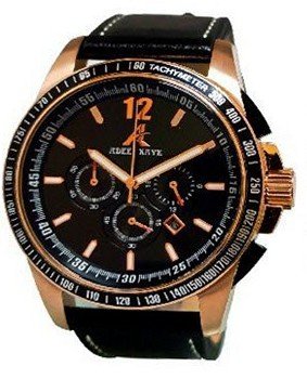 Adee Kaye Rose Tone Case and Leather Band - Model AK7141-MRG BLK