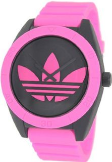 Adidas Santiago ADH2846 Pink Silicone Quartz with Black Dial