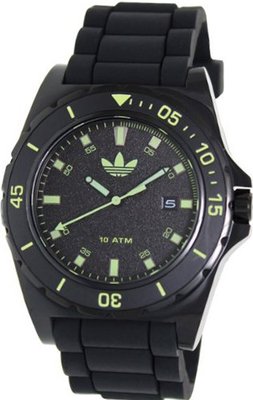Adidas Stockholm ADH2856 Black Silicone Quartz with Black Dial