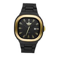 Adidas Unisex 47Mm Black And Gold Analogue Seoul Adh2581