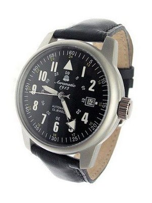 Aeromatic 1912 22-Jewel Automatic Aviator's A1027 Black