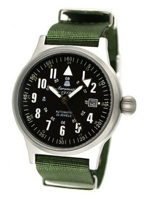 Aeromatic 1912 22-Jewel Automatic Aviator's A1336