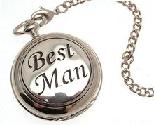 Pocket - Solid pewter fronted mechanical skeleton pocket - Best Man design 51