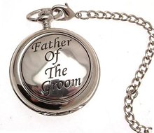 Pocket - Solid pewter fronted mechanical skeleton pocket - Father of the Groom design 52