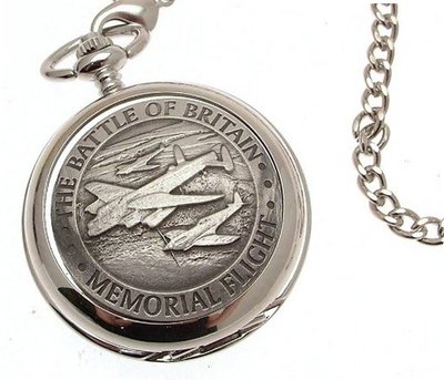 Pocket - Solid pewter fronted quartz pocket - Battle of Britain design 53