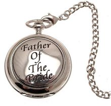 Pocket - Solid pewter fronted quartz pocket - Father of the Bride design 50
