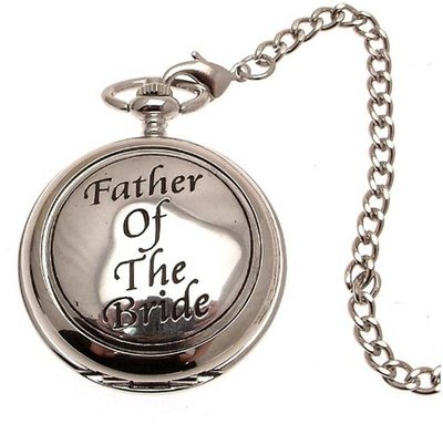 Pocket - Solid pewter fronted quartz pocket - Father of the Bride design 50