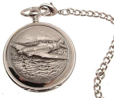 Pocket - Solid pewter fronted quartz pocket - Hurricane Fighter design 39