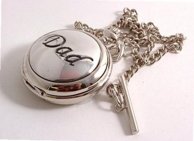 Solid Pewter fronted mechanical skeleton pocket - Dad design