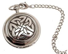 Solid pewter fronted quartz pocket - 4 Triag knot no stone design 4