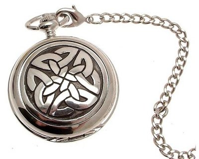 Solid pewter fronted quartz pocket - 4 Triag knot no stone design 4